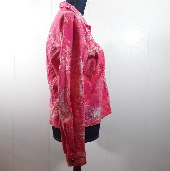 Coldwater Creek Pink medium beaded embroidered jacket - Picture 4 of 6